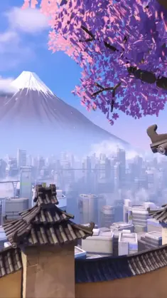 Fujisan and Sakura (Overwatch 2) live wallpaper download