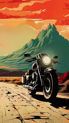 Motorcycle Parked live wallpaper download
