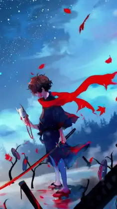 Warrior Holding Katana live wallpaper download