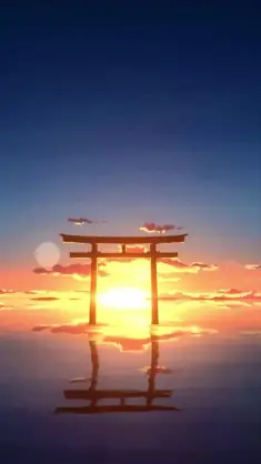 Torii at Sunset live wallpaper download