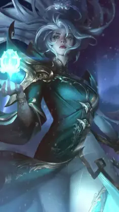 Winterblessed Warrior Diana (LoL) live wallpaper download