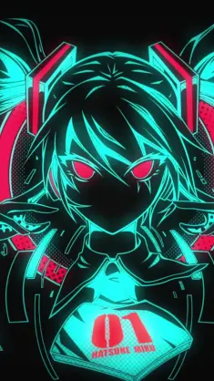 Dark Neon Miku live wallpaper download