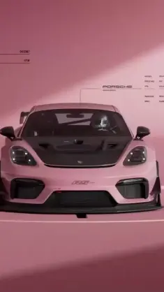 Porsche GT4 RS Pink live wallpaper download