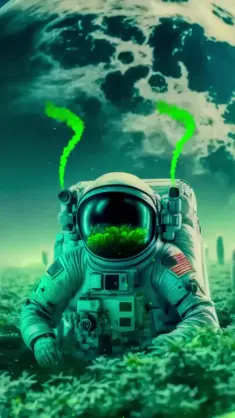 Astronaut on Blooming Planet live wallpaper download