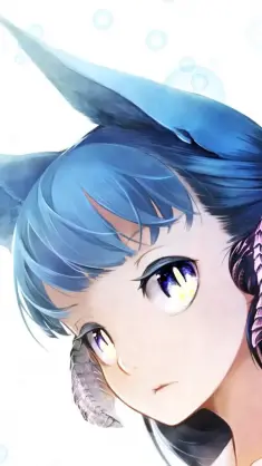 Blue Hair Anime Girl live wallpaper download
