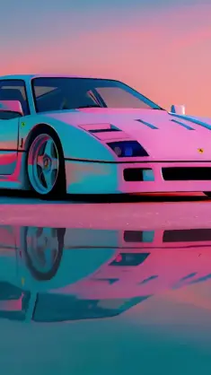 Retro Ferrari F40 live wallpaper download
