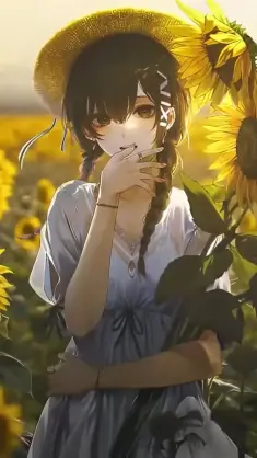Sunflower Girl live wallpaper download