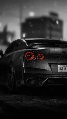 Nissan With a Unique Style Under the Rain live wallpaper download