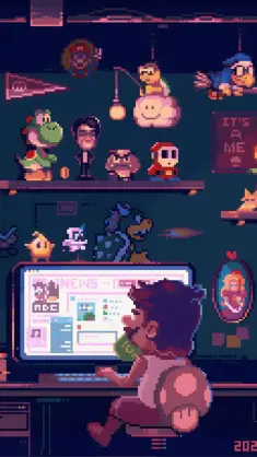 Mario Pixel Room live wallpaper download