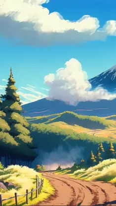 Anime Mountain Landscape live wallpaper download