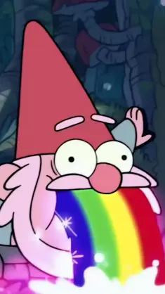 Gnome Puking Rainbows live wallpaper download