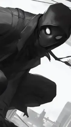 Monochrome Spider-Man live wallpaper download