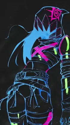 Jinx Neon Hoodie live wallpaper download
