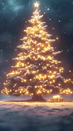 Glowing Christmas Tree live wallpaper download