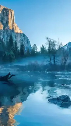 Misty Blue Lake live wallpaper download