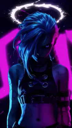 Neon Jinx (Arcane) live wallpaper download