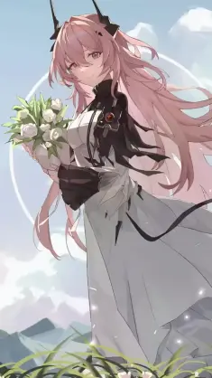 Theresa Among Blossoms live wallpaper download