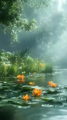 Yellow Water Lilies live wallpaper download