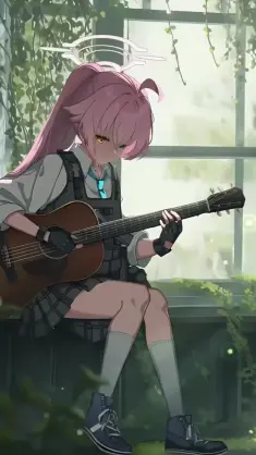 Guitar Morning With Takanashi Hoshino live wallpaper download