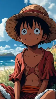 Luffy on the Beach live wallpaper download