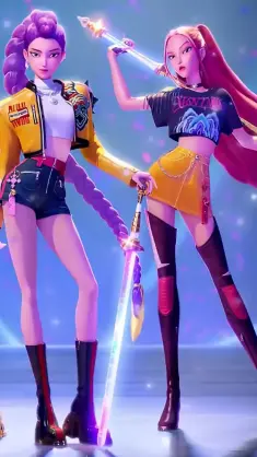 Kpop Demon Hunters Squad live wallpaper download