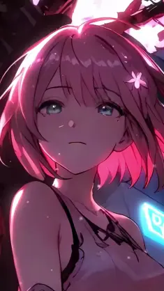 Alone Under Neon Sakura live wallpaper download