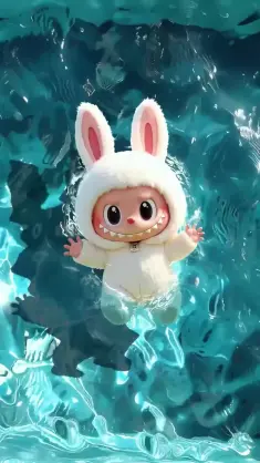 Labubu Poolside Float live wallpaper download