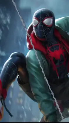 Spiderman Pose as a Symbol of Strength and Resilience live wallpaper download
