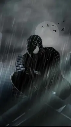 Spiderman in the Heavy Rain live wallpaper download