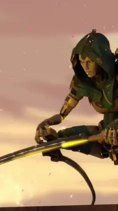 Ash Sitting in Sunset (Apex Legends) live wallpaper download