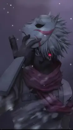 Kakashi Hatake Holding the Warding Mask live wallpaper download