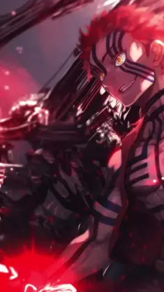 Akaza With a Glowing Red Aura live wallpaper download