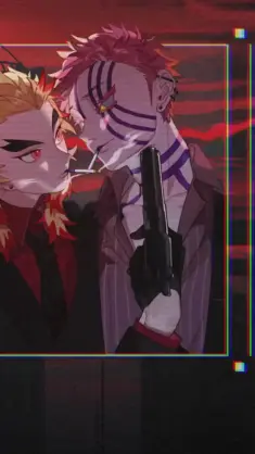 Rengoku and Akaza Standing Together (Kimetsu No Yaiba) live wallpaper download