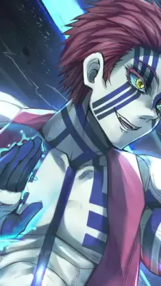 Akaza With a Glowing Blue Body animated wallpaper download
