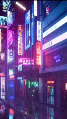 Neon Light City live wallpaper download