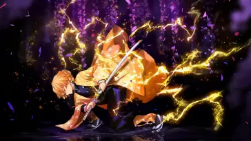 Zenitsu Agatsuma With Sword (Kimetsu No Yaiba) live wallpaper download