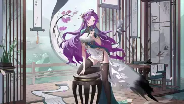 Anime Girl With Paintbrush live wallpaper download