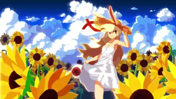 Hanee Baram Standing in a Sunflower Field live wallpaper download