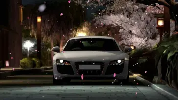Audi R8 Near Sakura live wallpaper download