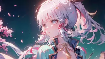 Anime Girl With White Hair live wallpaper download