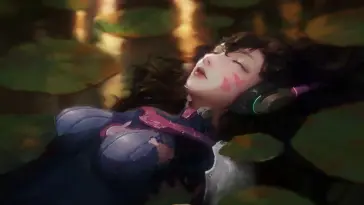 Overwatch's D.Va Relaxing in Water live wallpaper download