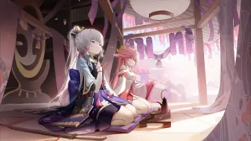 Kamisato Ayaka and Yae Miko live wallpaper download
