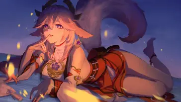 Yae Miko's Moonlit Mystique live wallpaper download