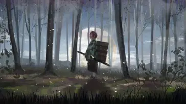 Tanjiro Kamado in Forest live wallpaper download