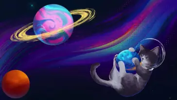 Cat in Space live wallpaper download