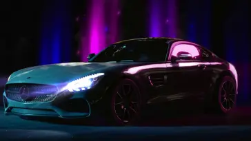 Neon Mercedes-Benz AMG GT S Parked live wallpaper download