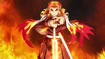 Hashira Rengoku in a Red Lava live wallpaper download