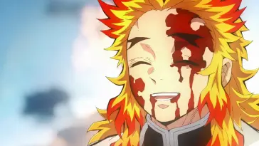 Rengoku Smiling With a Bright Sunrise live wallpaper download
