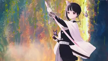 Kanao Tsuyuri in Natural Forest (Kimetsu No Yaiba) live wallpaper download