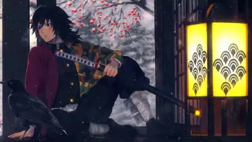 Tomioka Giyu Calm Sitting (Kimetsu No Yaiba) live wallpaper download
